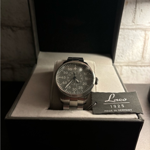 LACO Aachen Grau Pilot Watch 42mm - Picture 2 of 6